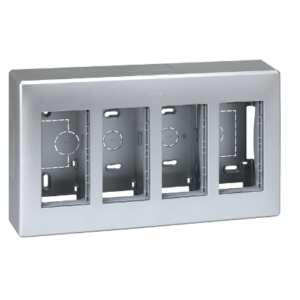 Obudowa natynkowa, SIMON 500, 4×S500, 8×K45, aluminium