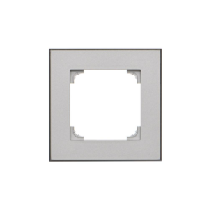 Ramka 1- krotna, aluminium, podstawa czarna
