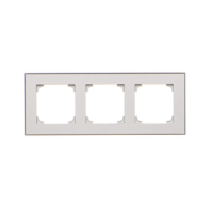 Ramka 3- krotna, aluminium, podstawa czarna