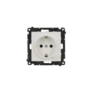 Gniazdo z uziemieniem z wbudowanym pomiarem energii, sterowane smartfonem [Wi-Fi] – SOCKET, Schuko, 250V, 16A, moduł, biały mat